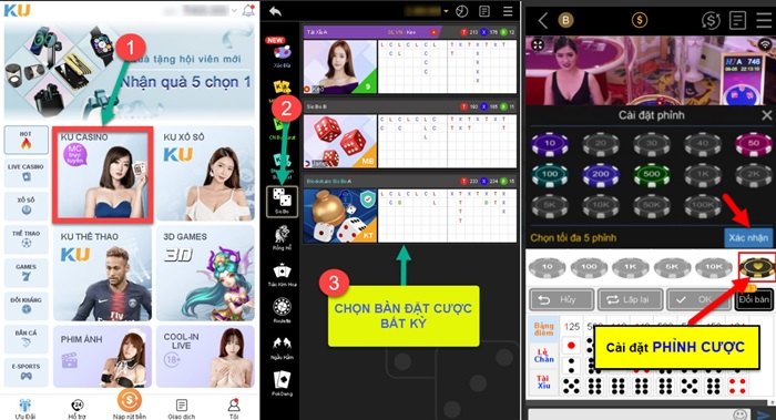 Hướng dẫn cách vào bàn tài xỉu Kubet